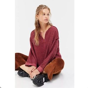 UO Jax Inside Out Notch Neck Top